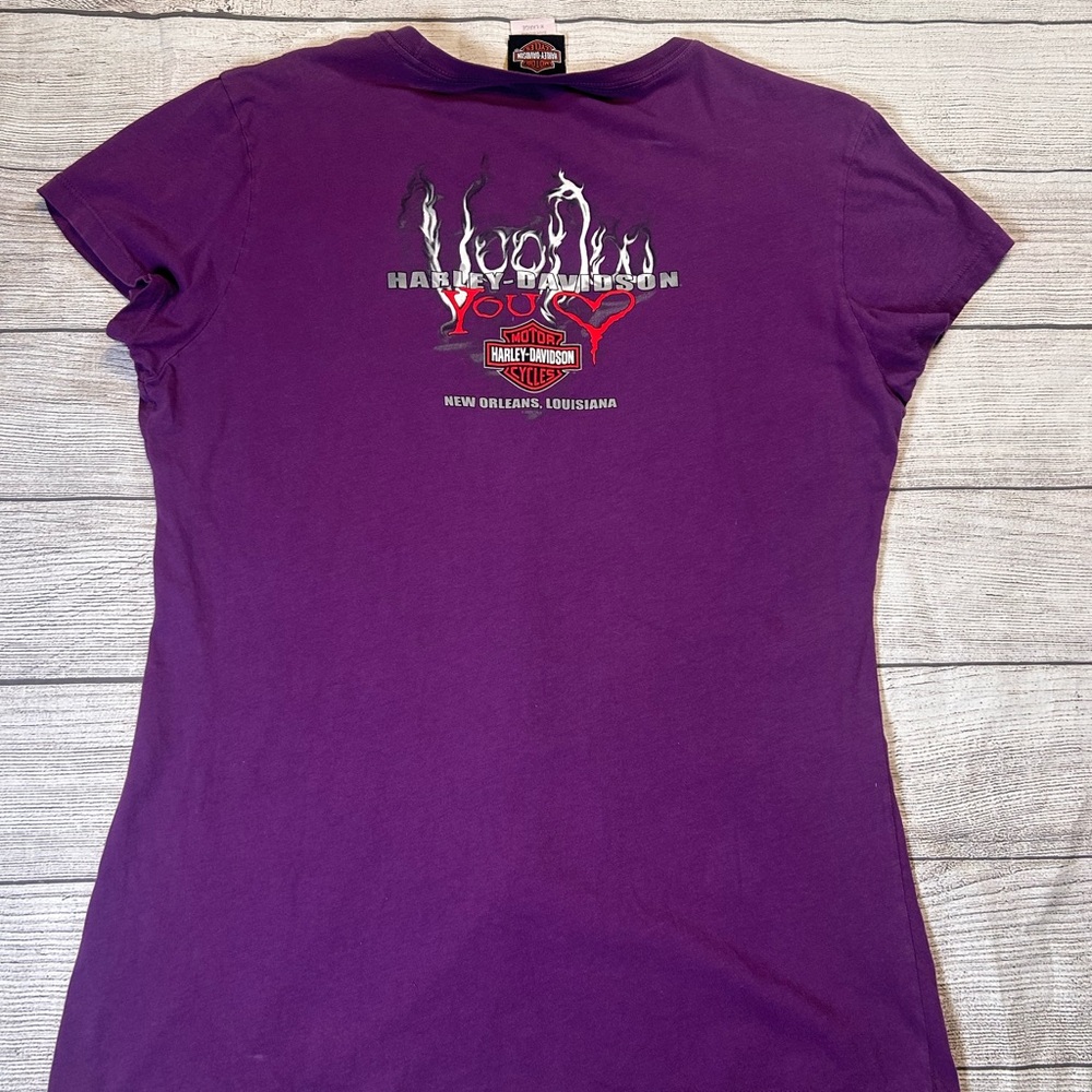 Harley-Davidson Women's Purple Floral Tee - Picture 7 of 7